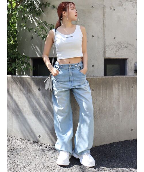 EVRIS（エヴリス）の「Sunshineリブタンクトップ（タンクトップ・レディース・ブラック/グレー/ホワイト・FREE）」の5枚目の写真