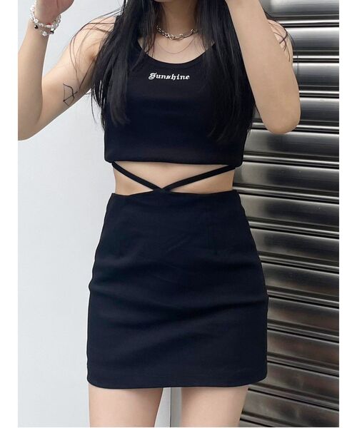 EVRIS（エヴリス）の「Sunshineリブタンクトップ（タンクトップ・レディース・ブラック/グレー/ホワイト・FREE）」の7枚目の写真