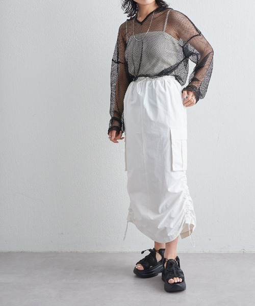 COLONY 2139（コロニートゥーワンスリーナイン）の「カットメッシュフードプルオーバー（パーカー・レディース・ブラック/ブルー/オフホワイト・FREE）」の6枚目の写真