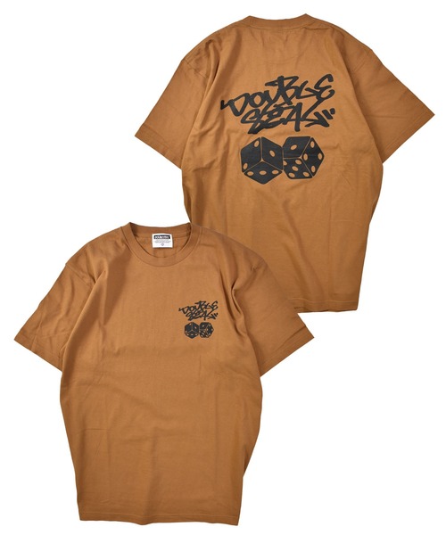 DOUBLE STEAL(ダブルスティール)の「タギングダイス Tシャツ(Tシャツ/カットソー・メンズ・ライトブラウン/ブラック/ホワイト/グレイッシュブルー・LARGE/X-LARGE/MEDIUM/XX-LARGE)」の4枚目の写真