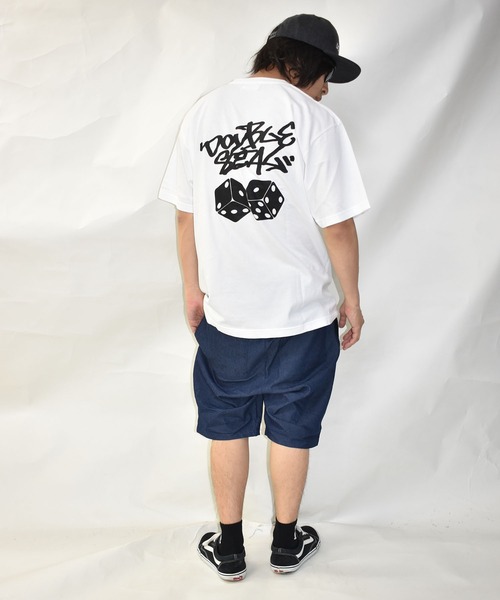 DOUBLE STEAL(ダブルスティール)の「タギングダイス Tシャツ(Tシャツ/カットソー・メンズ・ライトブラウン/ブラック/ホワイト/グレイッシュブルー・LARGE/X-LARGE/MEDIUM/XX-LARGE)」の16枚目の写真
