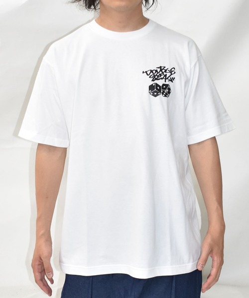 DOUBLE STEAL(ダブルスティール)の「タギングダイス Tシャツ(Tシャツ/カットソー・メンズ・ライトブラウン/ブラック/ホワイト/グレイッシュブルー・LARGE/X-LARGE/MEDIUM/XX-LARGE)」の5枚目の写真