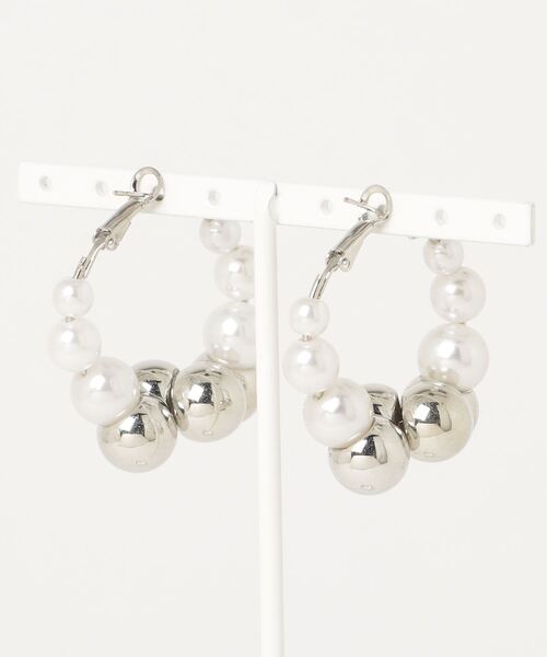LYEON（リヨン）の「シルバーパールピアス（ピアス（両耳用）・レディース・シルバー・FREE）」の2枚目の写真