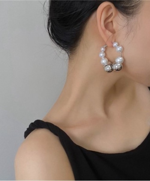 LYEON（リヨン）の「シルバーパールピアス（ピアス（両耳用）・レディース・シルバー・FREE）」の3枚目の写真