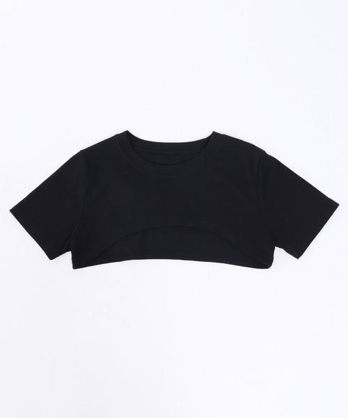 PHILLY(フィリー)の「キャミSETコンパクトトップス(Tシャツ/カットソー・レディース・ホワイト/ブラック・FREE)」の5枚目の写真