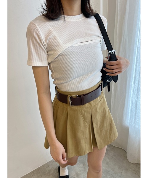 PHILLY(フィリー)の「キャミSETコンパクトトップス(Tシャツ/カットソー・レディース・ホワイト/ブラック・FREE)」の17枚目の写真