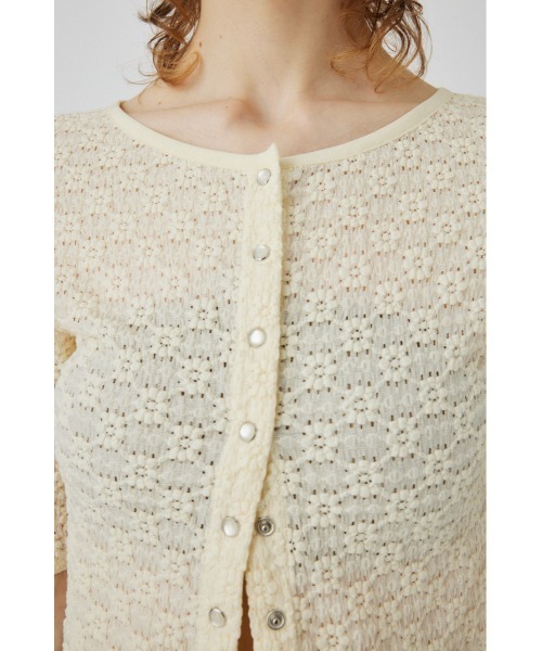 MOUSSY（マウジー）の「FLORAL LACY カーディガン（カーディガン