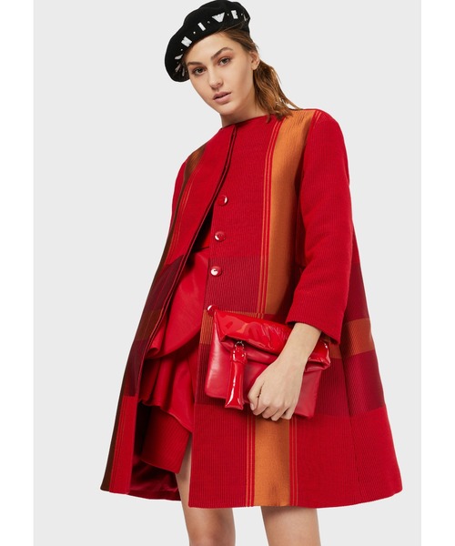 EMPORIO ARMANI（エンポリオアルマーニ）の「【エンポリオ アルマーニ】クラッチバッグ　ラミネート加工 キルティングモチーフ（クラッチバッグ・レディース・ブラック系その他/チェリーレッド・FREE）」の7枚目の写真