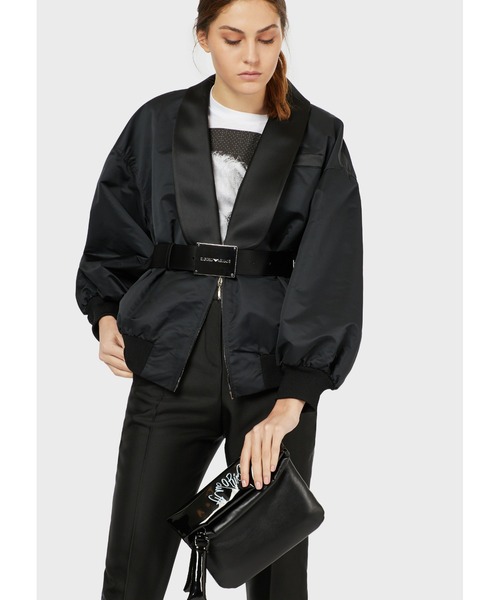 EMPORIO ARMANI（エンポリオアルマーニ）の「【エンポリオ アルマーニ】クラッチバッグ　ラミネート加工 キルティングモチーフ（クラッチバッグ・レディース・ブラック系その他/チェリーレッド・FREE）」の13枚目の写真