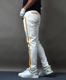COMON GOLF（コモンゴルフ）の「ストレッチ ポンチ ジャージ素材ゴルフウェア ライン入り テーパード ゴルフパンツ（スウェットパンツ）」