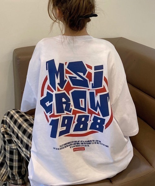 Achic(アシック)の「Tシャツ 英文字ロゴトップス(Tシャツ/カットソー・レディース・ホワイト/ブラック・M)」の1枚目の写真