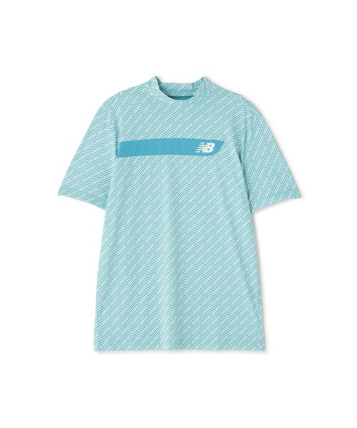 New Balance Golf(ニューバランスゴルフ)の「【new balance golf】リフレクションボーダー 半袖 モックネック プルオーバー (MENS WORLD)(Tシャツ/カットソー・メンズ・ブルー系その他/ホワイト/ブラック・MEDIUM/LARGE/X-LARGE/XX-LARGE)」の3枚目の写真