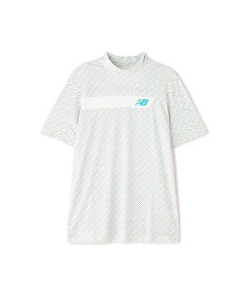 New Balance Golf(ニューバランスゴルフ)の「【new balance golf】リフレクションボーダー 半袖 モックネック プルオーバー (MENS WORLD)(Tシャツ/カットソー・メンズ・ブルー系その他/ホワイト/ブラック・MEDIUM/LARGE/X-LARGE/XX-LARGE)」の2枚目の写真