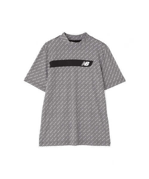 New Balance Golf(ニューバランスゴルフ)の「【new balance golf】リフレクションボーダー 半袖 モックネック プルオーバー (MENS WORLD)(Tシャツ/カットソー・メンズ・ブルー系その他/ホワイト/ブラック・MEDIUM/LARGE/X-LARGE/XX-LARGE)」の1枚目の写真