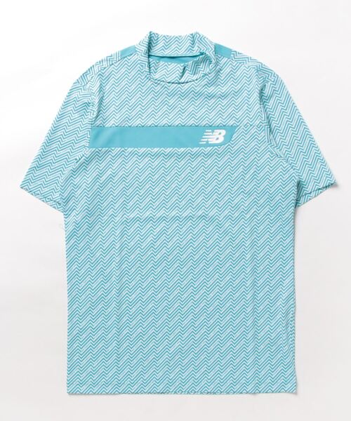 New Balance Golf(ニューバランスゴルフ)の「【new balance golf】リフレクションボーダー 半袖 モックネック プルオーバー (MENS WORLD)(Tシャツ/カットソー・メンズ・ブルー系その他/ホワイト/ブラック・MEDIUM/LARGE/X-LARGE/XX-LARGE)」の4枚目の写真