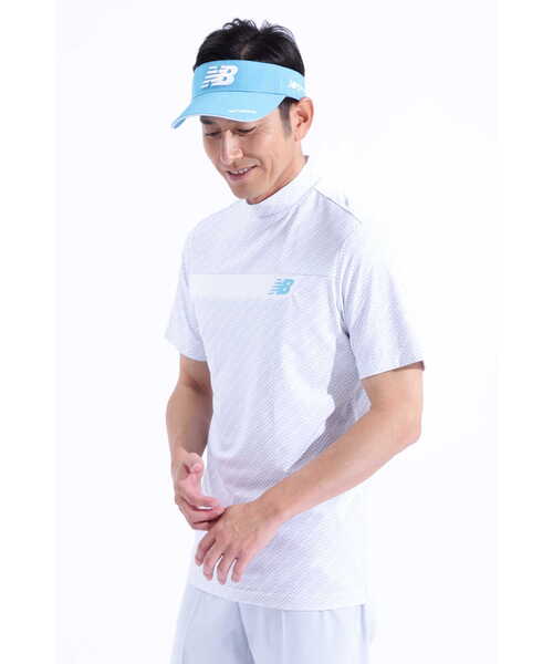 New Balance Golf(ニューバランスゴルフ)の「【new balance golf】リフレクションボーダー 半袖 モックネック プルオーバー (MENS WORLD)(Tシャツ/カットソー・メンズ・ブルー系その他/ホワイト/ブラック・MEDIUM/LARGE/X-LARGE/XX-LARGE)」の8枚目の写真