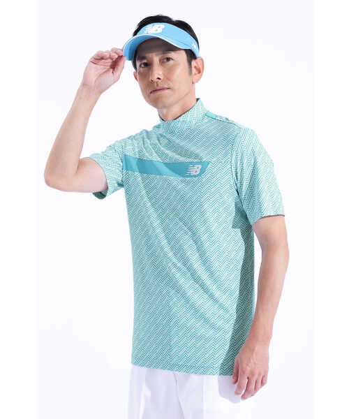 New Balance Golf(ニューバランスゴルフ)の「【new balance golf】リフレクションボーダー 半袖 モックネック プルオーバー (MENS WORLD)(Tシャツ/カットソー・メンズ・ブルー系その他/ホワイト/ブラック・MEDIUM/LARGE/X-LARGE/XX-LARGE)」の9枚目の写真