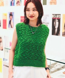 B:MING by BEAMS（ビーミングバイビームス）の「NEPAL HANDKNIT × B:MING by BEAMS / 別注 スラブ ニット ベスト（ベスト）」