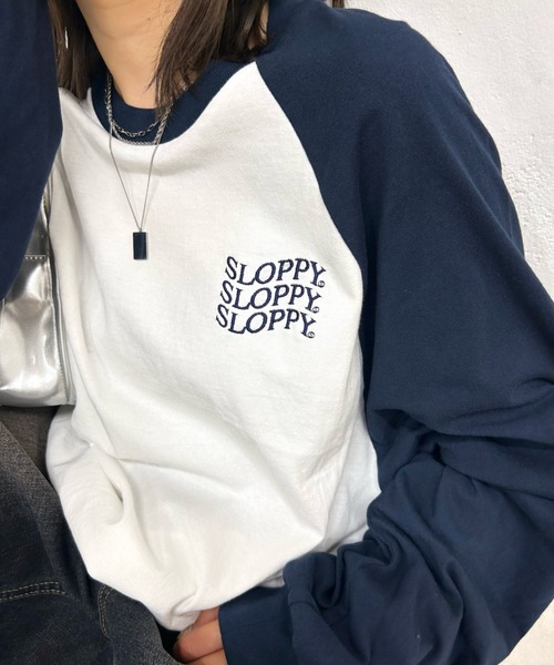 WHO'S WHO gallery(フーズフーギャラリー)の「《WEB限定》【SLOPPY/スロッピー】ラグランビッグロンTEE(Tシャツ/カットソー・レディース・グレー/オフホワイト/ネイビー・FREE)」の10枚目の写真