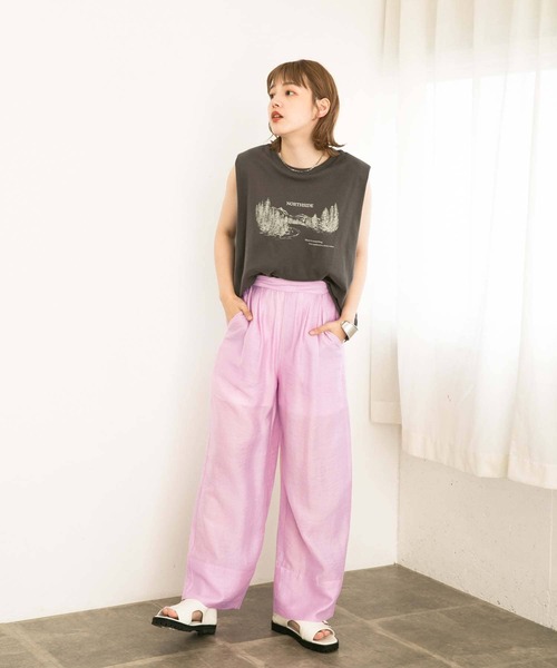 KBF（ケイビーエフ）の「シアーイージーパンツ（その他パンツ・レディース・ブルー系その他/ピンク・ONE）」の14枚目の写真