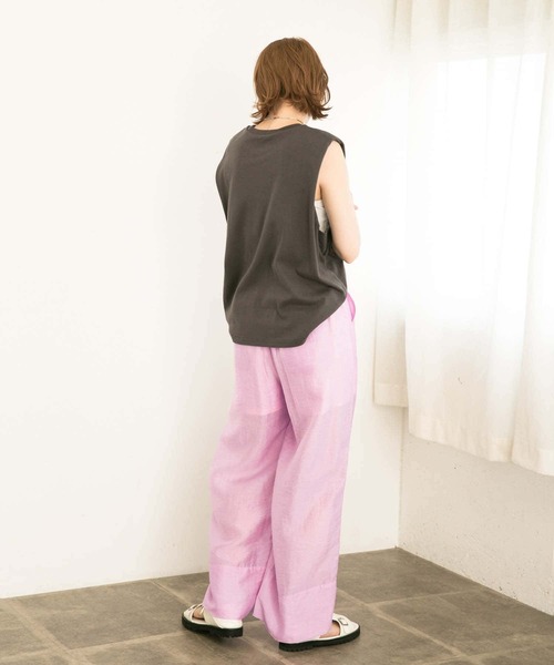 KBF（ケイビーエフ）の「シアーイージーパンツ（その他パンツ・レディース・ブルー系その他/ピンク・ONE）」の4枚目の写真
