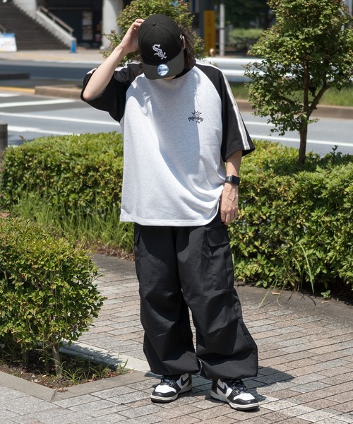 kutir(クティール)の「ライン入りラグラントップス(Tシャツ/カットソー・メンズ・杢グレー/チャコールグレー/ブラック・MEDIUM/LARGE)」の10枚目の写真