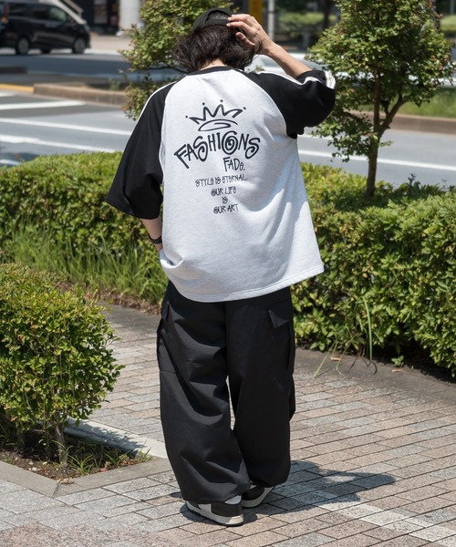 kutir(クティール)の「ライン入りラグラントップス(Tシャツ/カットソー・メンズ・杢グレー/チャコールグレー/ブラック・MEDIUM/LARGE)」の13枚目の写真