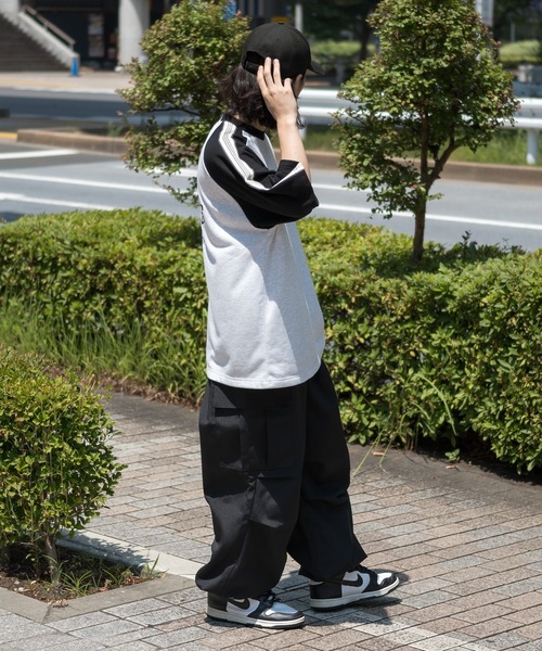 kutir(クティール)の「ライン入りラグラントップス(Tシャツ/カットソー・メンズ・杢グレー/チャコールグレー/ブラック・MEDIUM/LARGE)」の11枚目の写真