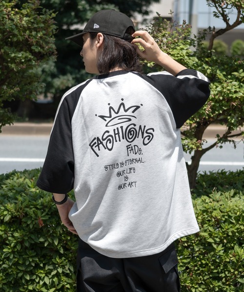 kutir(クティール)の「ライン入りラグラントップス(Tシャツ/カットソー・メンズ・杢グレー/チャコールグレー/ブラック・MEDIUM/LARGE)」の8枚目の写真