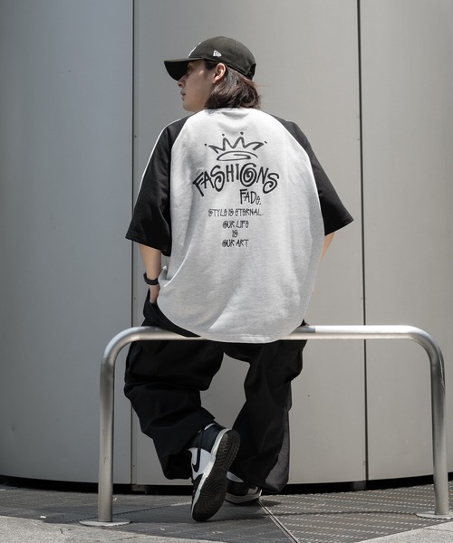 kutir(クティール)の「ライン入りラグラントップス(Tシャツ/カットソー・メンズ・杢グレー/チャコールグレー/ブラック・MEDIUM/LARGE)」の14枚目の写真