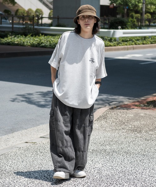 kutir(クティール)の「ライン入りラグラントップス(Tシャツ/カットソー・メンズ・杢グレー/チャコールグレー/ブラック・MEDIUM/LARGE)」の19枚目の写真