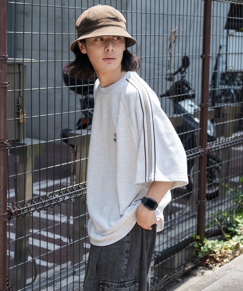 kutir(クティール)の「ライン入りラグラントップス(Tシャツ/カットソー・メンズ・杢グレー/チャコールグレー/ブラック・MEDIUM/LARGE)」の16枚目の写真