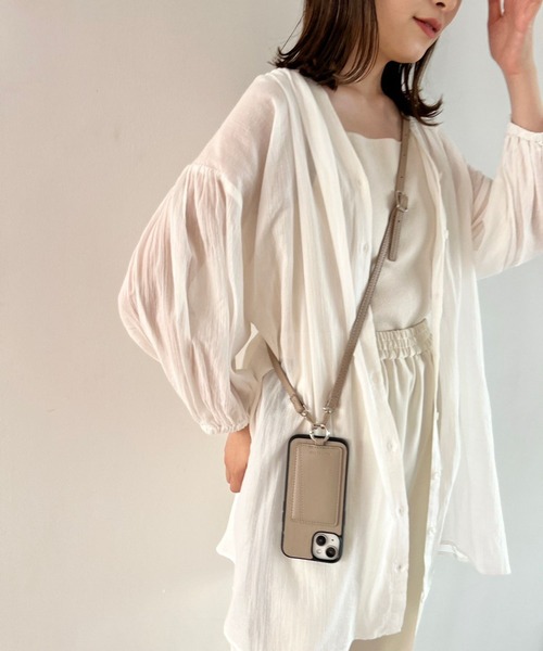 Me%（ミィパーセント）の「【iPhone14pro対応】フェイクレザーカラビナツキiPhoneケース（スマホケース/カバー・レディース・ブラック/シルバー/ベージュ・FREE）」の19枚目の写真