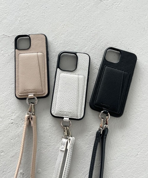 Me%（ミィパーセント）の「【iPhone14pro対応】フェイクレザーカラビナツキiPhoneケース（スマホケース/カバー・レディース・ブラック/シルバー/ベージュ・FREE）」の5枚目の写真