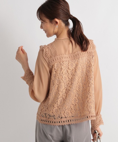 m*i様 大人気完売　ケミカルレース シアーShirt Piping Lace Over Shirt｜パイピングレースシャツ – MARTE