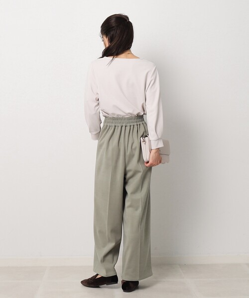 DRESKIP（ドレスキップ）の「◆【アクセ付き】大人上品 お袖タック 7分袖トップス（Tシャツ/カットソー・レディース・ライトグレー/サンドベージュ/ブルー/イエロー/ブラック・02/03/04）」の16枚目の写真