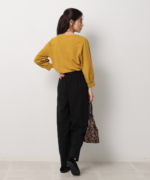 DRESKIP（ドレスキップ）の「◆【アクセ付き】大人上品 お袖タック 7分袖トップス（Tシャツ/カットソー・レディース・ライトグレー/サンドベージュ/ブルー/イエロー/ブラック・02/03/04）」の22枚目の写真