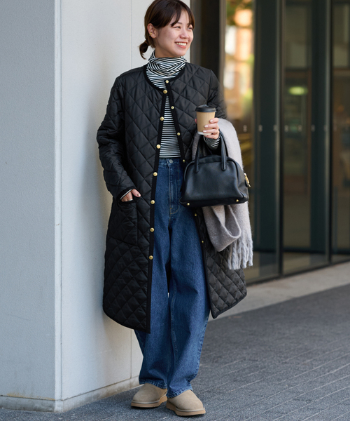 トラディショナルウェザーウェア ノーカラーコート ゴム引き アークリー ロング FREAK'S STORE（フリークスストア）の「TRADITIONAL WEATHERWEAR