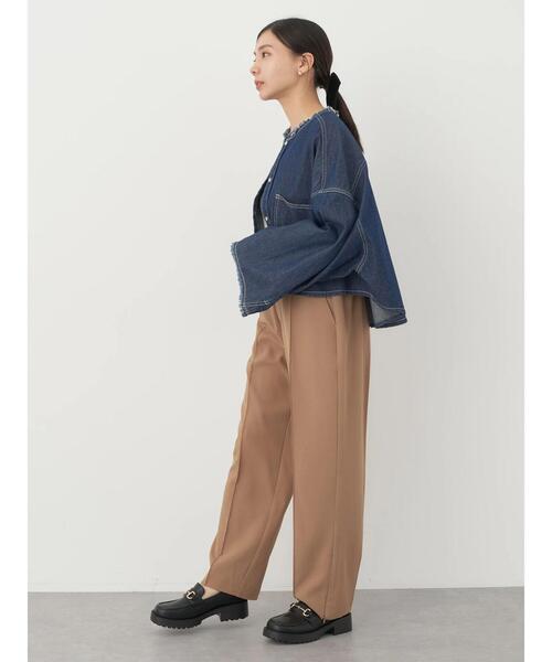 earth music&ecology（アースミュージックアンドエコロジー）の「スクエアデニムシャツ（その他アウター・レディース・インディゴブルー・FREE）」の10枚目の写真