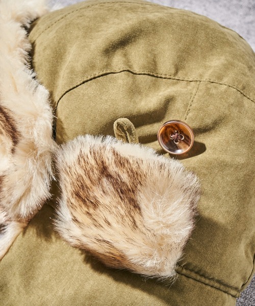 Ruben（ルーベン）の「【Ruben】MIXFUR FLIGHTCAP / ファーフライトキャップ（キャップ・レディース・ブラック/カーキ/ベージュ/ブラウン系・FREE）」の12枚目の写真