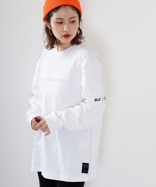 BALL（ボール）の「BALL エンボスロゴ BIGサイズ長袖Tシャツ（Tシャツ/カットソー・メンズ・ブラック/ホワイト・M/L/LL）」の15枚目の写真