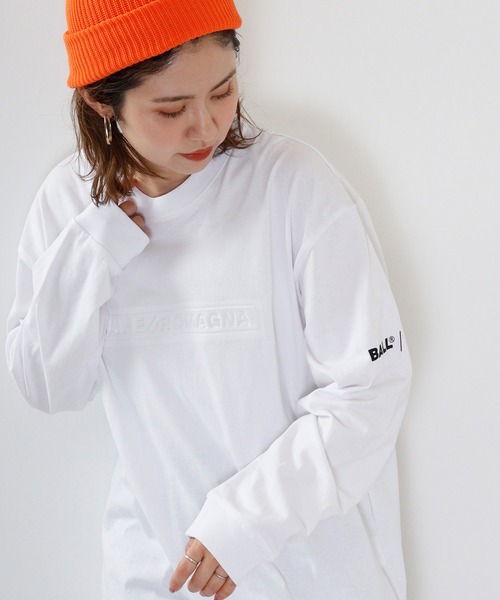 BALL（ボール）の「BALL エンボスロゴ BIGサイズ長袖Tシャツ（Tシャツ/カットソー・メンズ・ブラック/ホワイト・M/L/LL）」の14枚目の写真