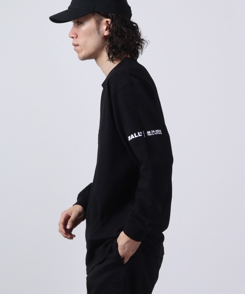 BALL（ボール）の「BALL エンボスロゴ BIGサイズ長袖Tシャツ（Tシャツ/カットソー・メンズ・ブラック/ホワイト・M/L/LL）」の9枚目の写真