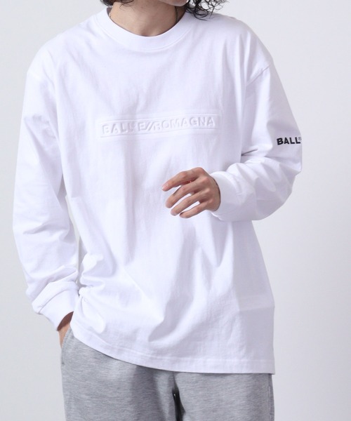 BALL（ボール）の「BALL エンボスロゴ BIGサイズ長袖Tシャツ（Tシャツ/カットソー・メンズ・ブラック/ホワイト・M/L/LL）」の3枚目の写真