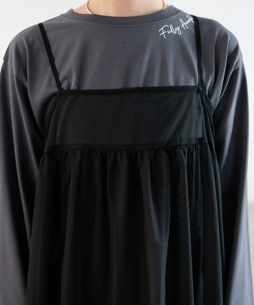 LEPSIM（レプシィム）の「アソートチュールキャミチュニック　974433（キャミソール・レディース・マルチ/ブラック・FREE）」の11枚目の写真