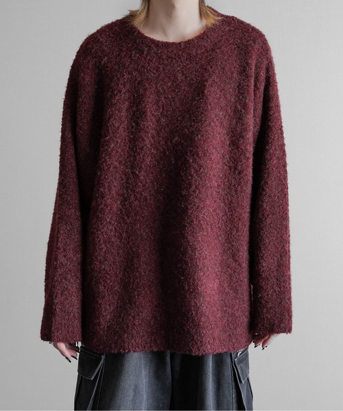 KUUUPY（クーピー）の「Wool Mix Shaggy Knit Pullover - ミックスウール混シャギーニットプルオーバー（ニット/セーター・メンズ・バーガンディー/ライトグレー/ブルー/ブラック/ダークブルー/ブラウン/グリーン/ベージュ/チャコールグレー/オレンジ・SMALL/LARGE/MEDIUM）」の20枚目の写真