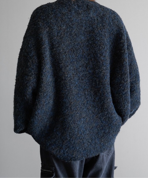 KUUUPY（クーピー）の「Wool Mix Shaggy Knit Pullover - ミックスウール混シャギーニットプルオーバー（ニット/セーター・メンズ・バーガンディー/ライトグレー/ブルー/ブラック/ダークブルー/ブラウン/グリーン/ベージュ/チャコールグレー/オレンジ・SMALL/LARGE/MEDIUM）」の17枚目の写真