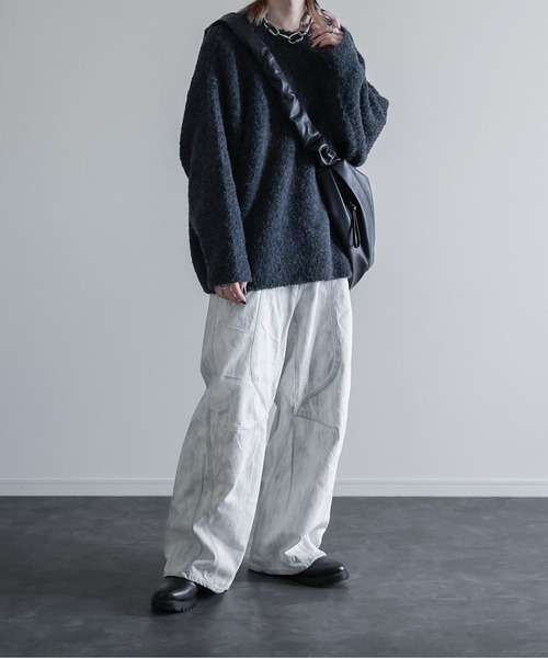 ニット セーター 「 ２color 」モンスターミックスシャギーオーバーニット ／ monster mix shaggy over knit レディー KUUUPY（クーピー）の「Wool Mix Shaggy Knit Pullover