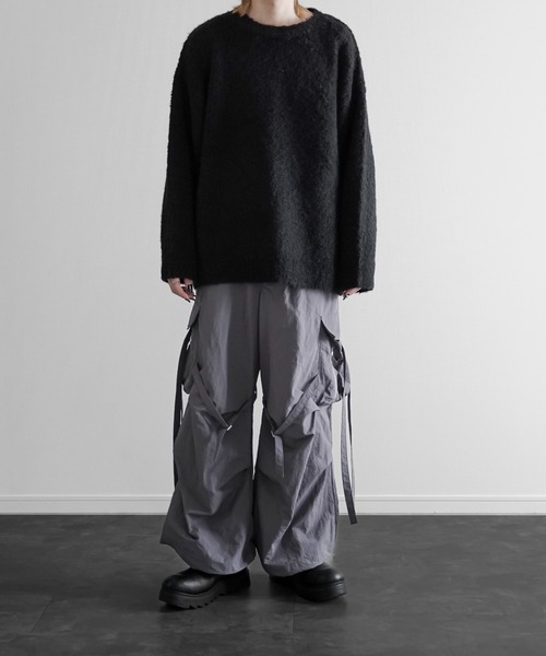 Wool Mix Shaggy Knit Pullover - ミックスウール混シャギー