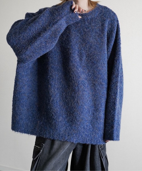 セール】Wool Mix Shaggy Knit Pullover - ミックスウール混シャギー